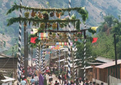 Procession through the arches during Holy Week. Courtesy of David Radtke, 1985.